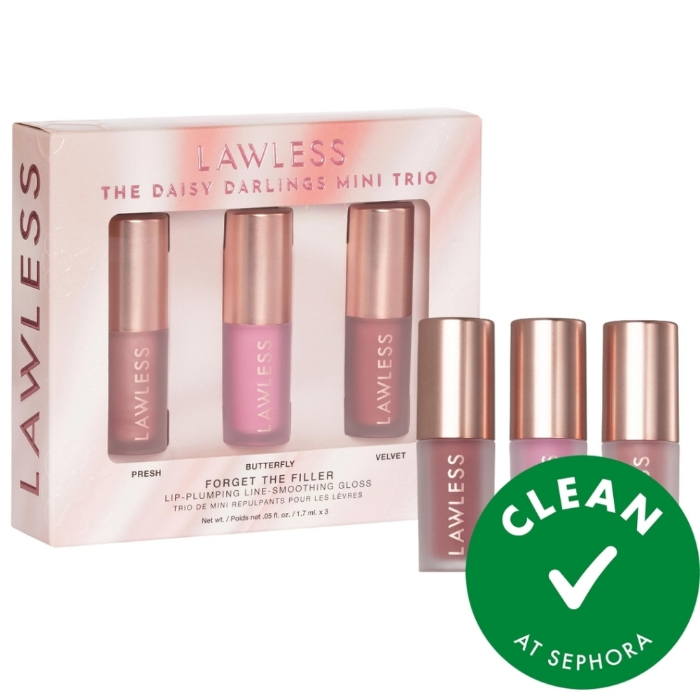 Lawless The Daisy Darlings Mini Trio Lip Gloss Set, 1.7ml x3, NIB